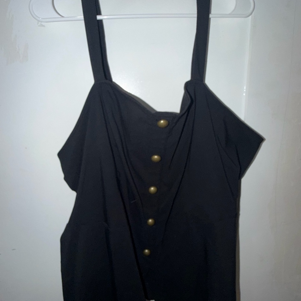 Torrid Black Camisole with Gold Buttons